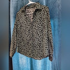 Dalmatian Print Blouse